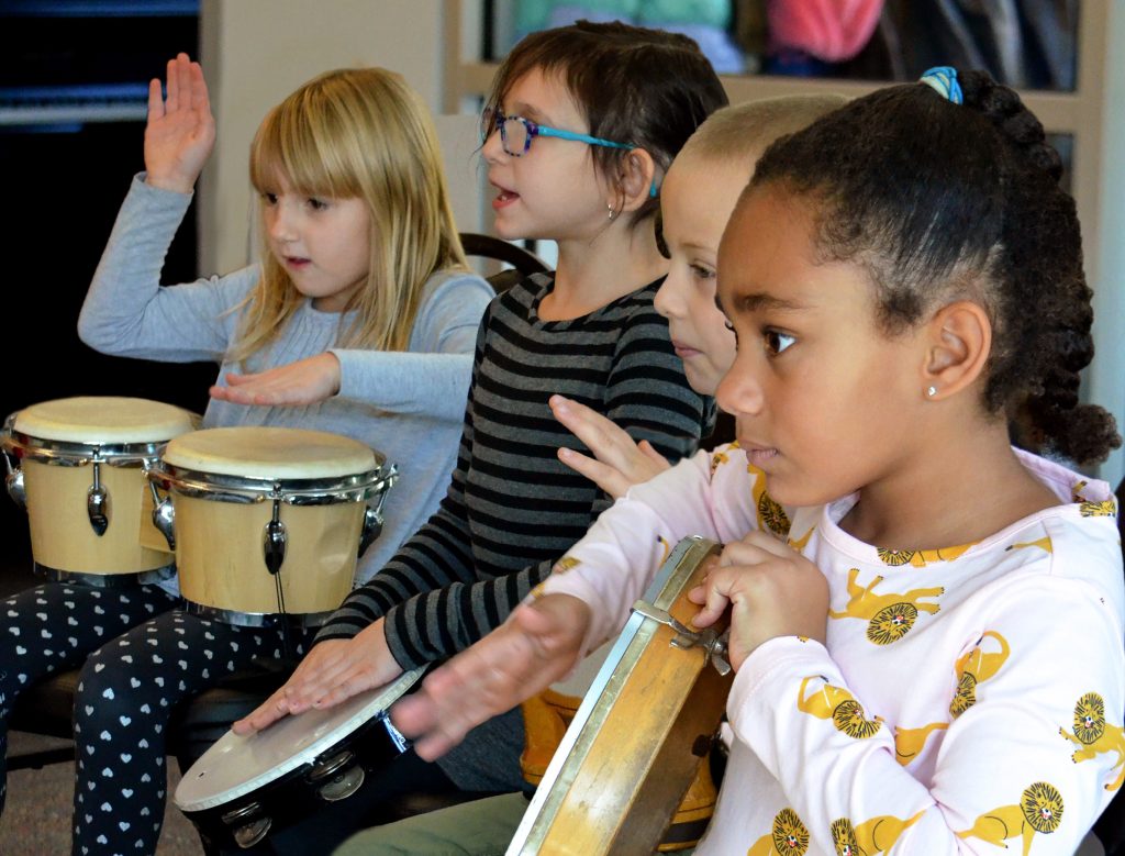 Bancroft School in Worcester, MA Lowe School students in music class.